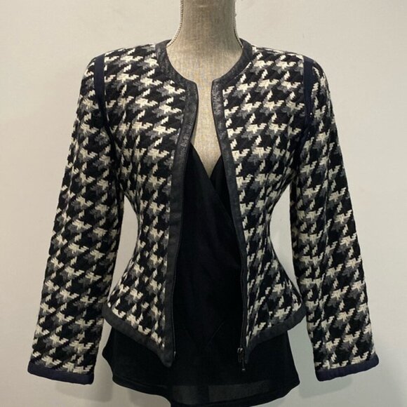 The Limited Houndstooth Jacket Fitted Blazer Size Small - Picture 5 of 12